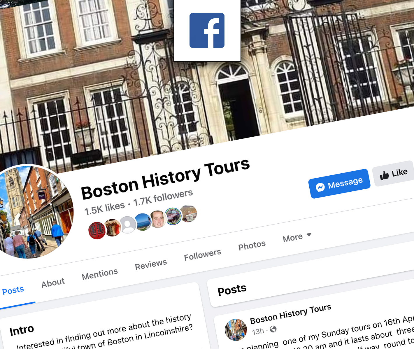 Boston History Tours Facebook